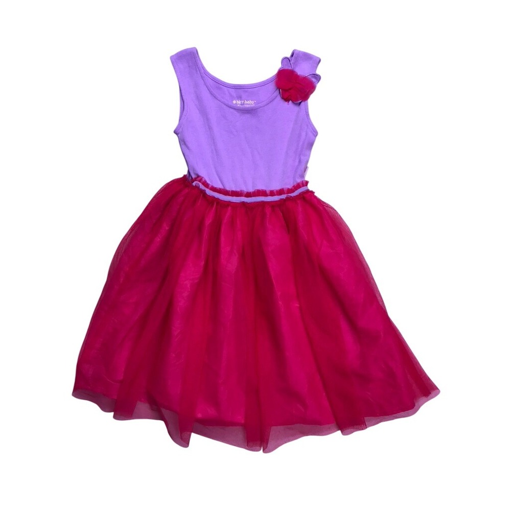 Bitty Baby American Girl Dress Kids Size 6 Purple Pink Tulle Rosette Party